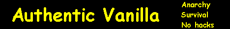 Authentic Vanilla banner Authentic Vanilla Minecraft server banner
