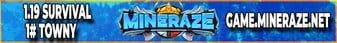 MINERAZE banner MINERAZE Minecraft server banner