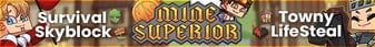 MineSuperior banner MineSuperior Minecraft server banner