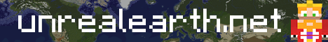 Unreal Earth banner Unreal Earth Minecraft server banner
