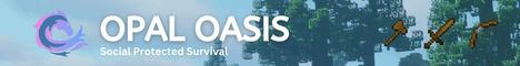 Opal Oasis banner Opal Oasis Minecraft server banner
