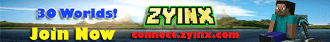 Zyinx Over 30 Worlds banner Zyinx Over 30 Worlds Minecraft server banner
