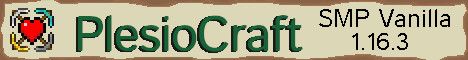 PlesioCraft SMP Vanilla banner PlesioCraft SMP Vanilla Minecraft server banner