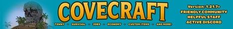 Cove Craft banner Cove Craft Minecraft server banner