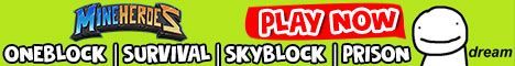 MineHEROES banner MineHEROES Minecraft server banner