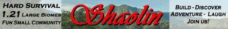 Shaolin banner Shaolin Minecraft server banner