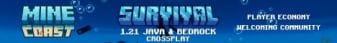MineCoast banner MineCoast Minecraft server banner