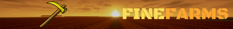 FineFarms banner FineFarms Minecraft server banner