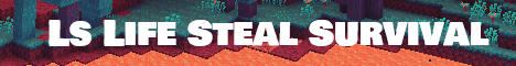 Ls LifesSteal Survival banner Ls LifesSteal Survival Minecraft server banner