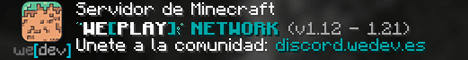 weplay Network banner weplay Network Minecraft server banner
