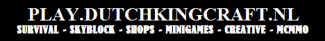 DutchKingCraft banner DutchKingCraft Minecraft server banner