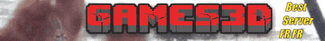 Games3D banner Games3D Minecraft server banner