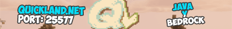 Quickland banner Quickland Minecraft server banner