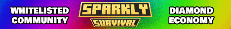 Sparkly Survival banner Sparkly Survival Minecraft server banner