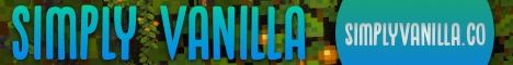 Simply Vanilla banner Simply Vanilla Minecraft server banner