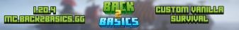 Back2Basics banner Back2Basics Minecraft server banner