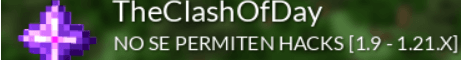 TheClashOfDay banner TheClashOfDay Minecraft server banner