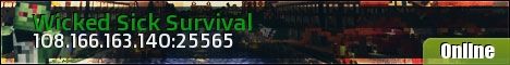 Wicked Sick Survival banner Wicked Sick Survival Minecraft server banner