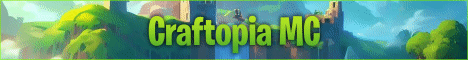 CraftopiaMC banner CraftopiaMC Minecraft server banner