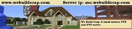 We Build Crap banner We Build Crap Minecraft server banner
