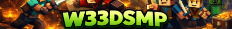 W33DSMP banner W33DSMP Minecraft server banner