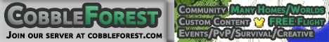CobbleForest banner CobbleForest Minecraft server banner