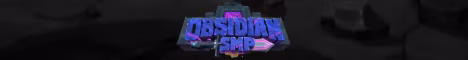 Obsidian SMP banner Obsidian SMP Minecraft server banner