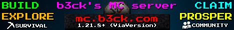b3cks MC Server Vanilla Plus banner b3cks MC Server Vanilla Plus Minecraft server banner