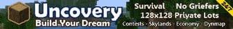 Uncovery Minecraft banner Uncovery Minecraft Minecraft server banner