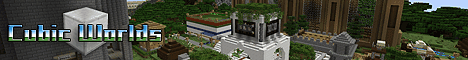Cubic Worlds banner Cubic Worlds Minecraft server banner