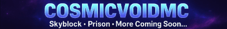 CosmicVoidMC banner CosmicVoidMC Minecraft server banner