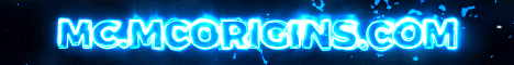 mcorigins banner mcorigins Minecraft server banner