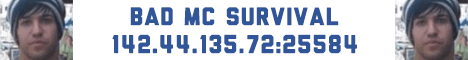 Bad MC Survival banner Bad MC Survival Minecraft server banner