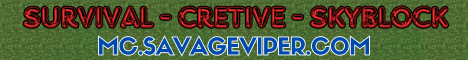 SavageViper - Minecraft banner SavageViper - Minecraft Minecraft server banner