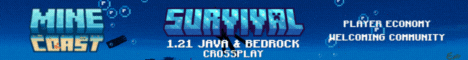 MineCoast banner MineCoast Minecraft server banner