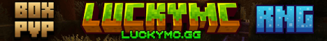 LuckyMC banner LuckyMC Minecraft server banner