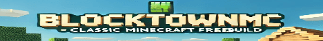 BlockTown banner BlockTown Minecraft server banner