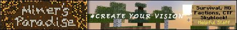 Paradise Minecraft banner Paradise Minecraft Minecraft server banner