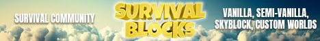 Survival Blocks banner Survival Blocks Minecraft server banner
