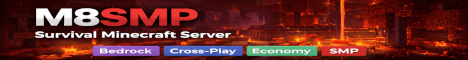 M8SMP banner M8SMP Minecraft server banner