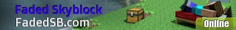 Faded Skyblock banner Faded Skyblock Minecraft server banner