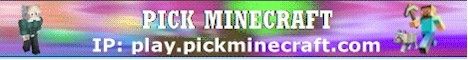 Pick Minecraft banner Pick Minecraft Minecraft server banner