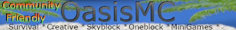 OasisMC banner OasisMC Minecraft server banner
