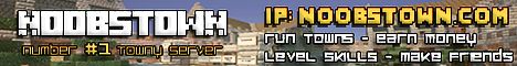 Noobstown.com banner Noobstown.com Minecraft server banner
