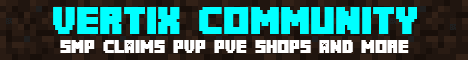 Vertix SMP banner Vertix SMP Minecraft server banner