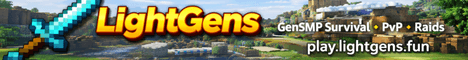 LightGens banner LightGens Minecraft server banner