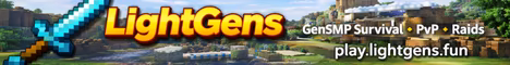 LightGens banner LightGens Minecraft server banner