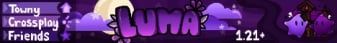 LumaMC banner LumaMC Minecraft server banner
