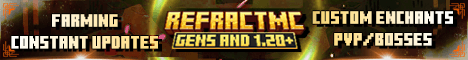 RefractMC banner RefractMC Minecraft server banner
