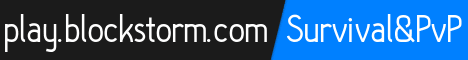 Blockstorm banner Blockstorm Minecraft server banner